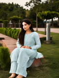 Exclusive Pintex Kota Doria Co-ord Set with Lace Palazzo