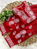 Chanderi Afghani Set