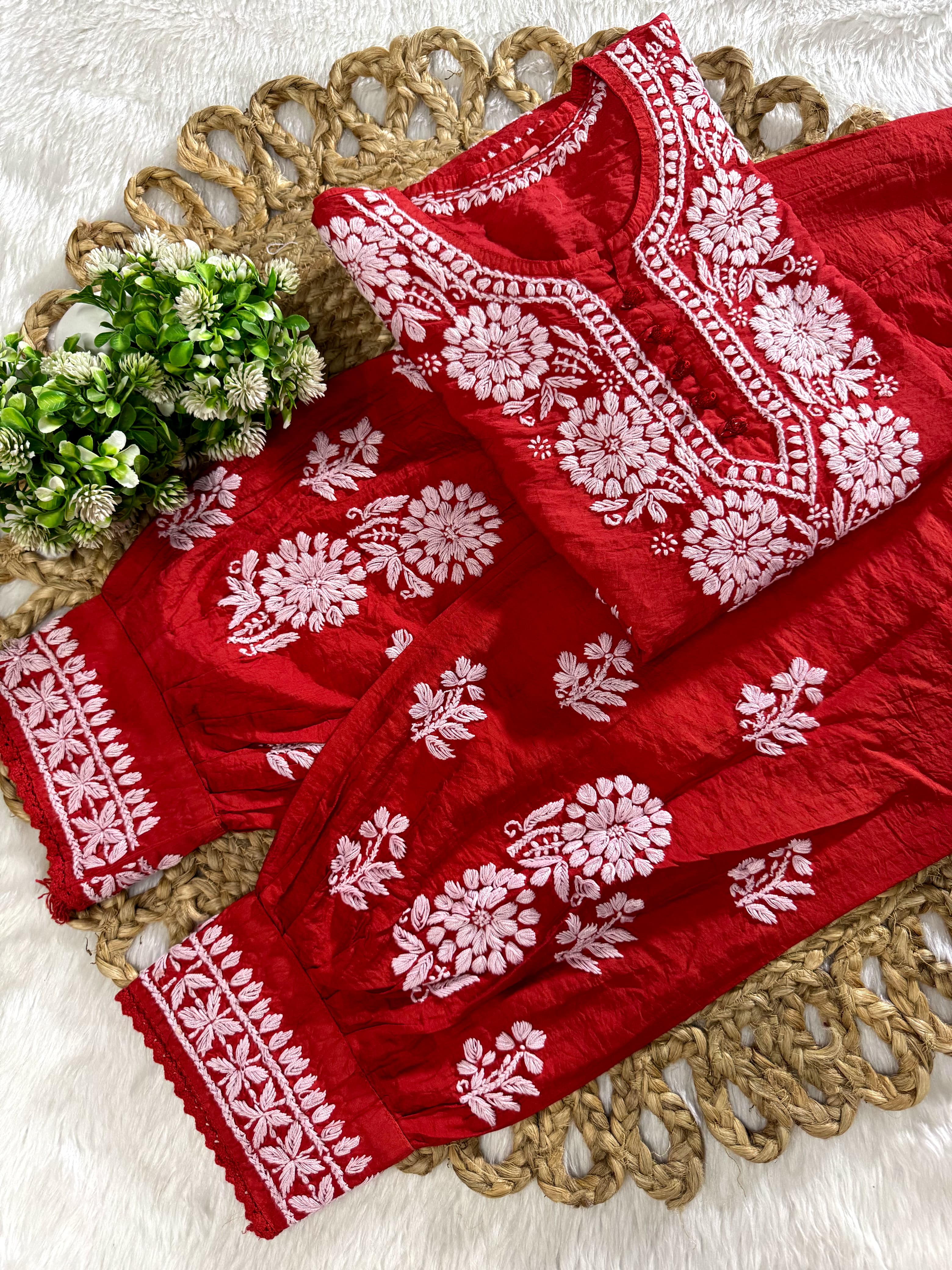Chanderi Afghani Set