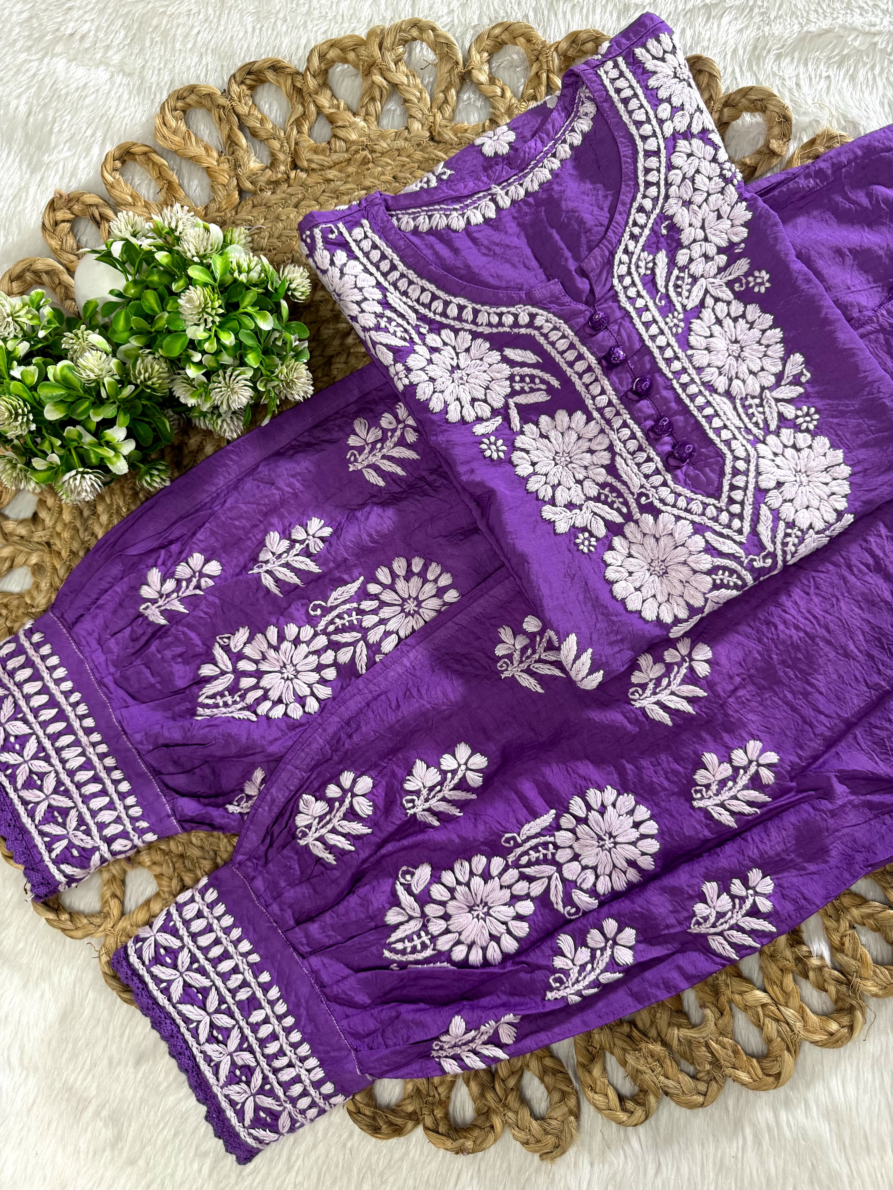 Chanderi Afghani Set