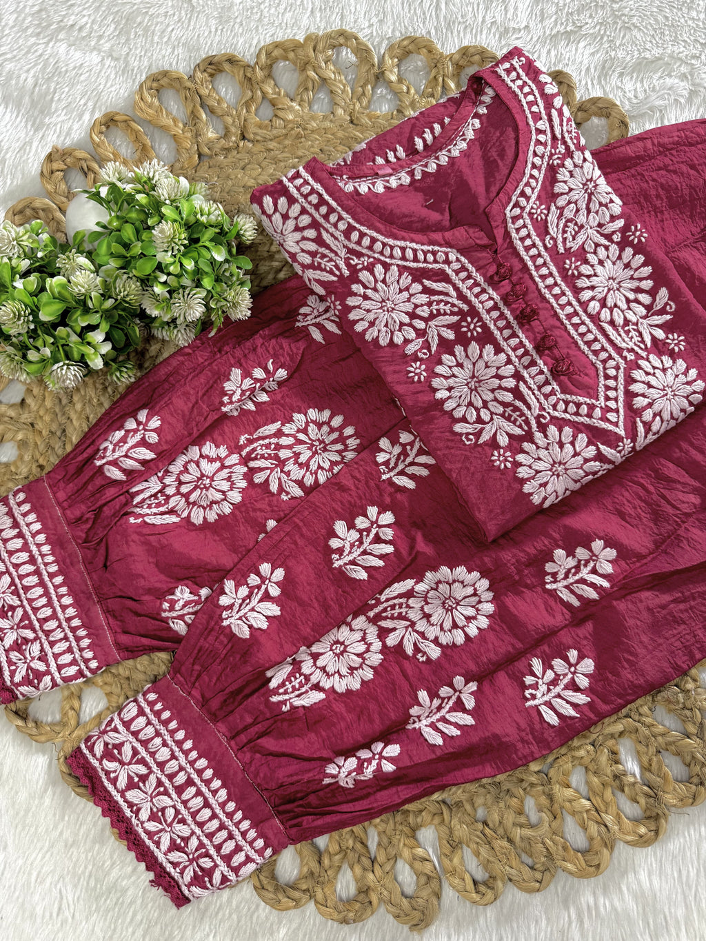 Chanderi Afghani Set