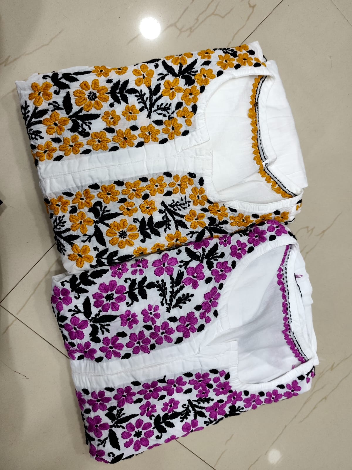 Pure Cotton Summer Chikankari Kurti & Plazo Set