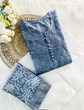 Chikankari Dobby Kurti–Pant Set