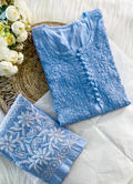 Chikankari Dobby Kurti–Pant Set