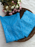 Chikankari Dobby Kurti–Pant Set