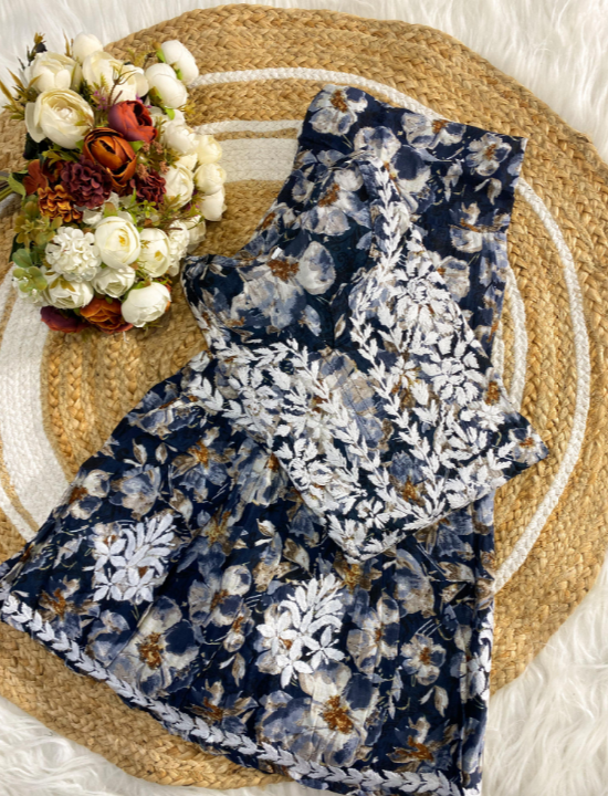 Chikankari Short Kurti & Gharara Set