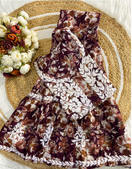 Chikankari Short Kurti & Gharara Set