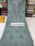 Premium Modal Straight Long Kurti with Ghass Patti Chikankari