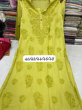 Premium Modal Straight Long Kurti with Ghass Patti Chikankari