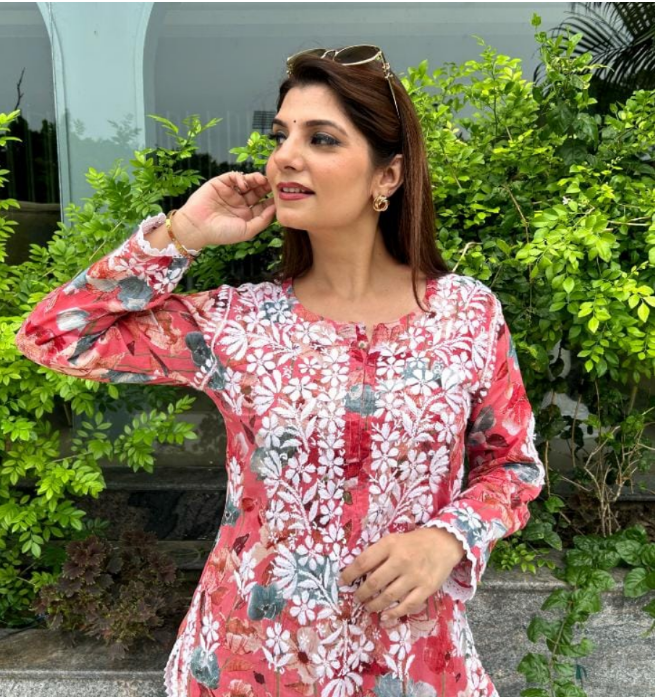 Mul Cotton Tulip Kurti Set – Lightweight & Comfortable