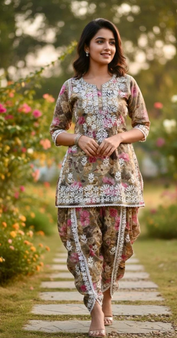 Mul Cotton Tulip Kurti Set – Lightweight & Comfortable