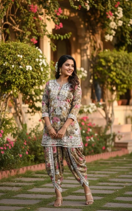 Mul Cotton Tulip Kurti Set – Lightweight & Comfortable