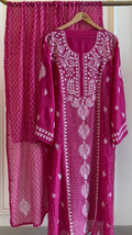 Mul Chanderi Semi-Stitched Kurta & Dupatta Set