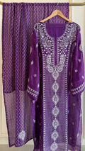 Mul Chanderi Semi-Stitched Kurta & Dupatta Set