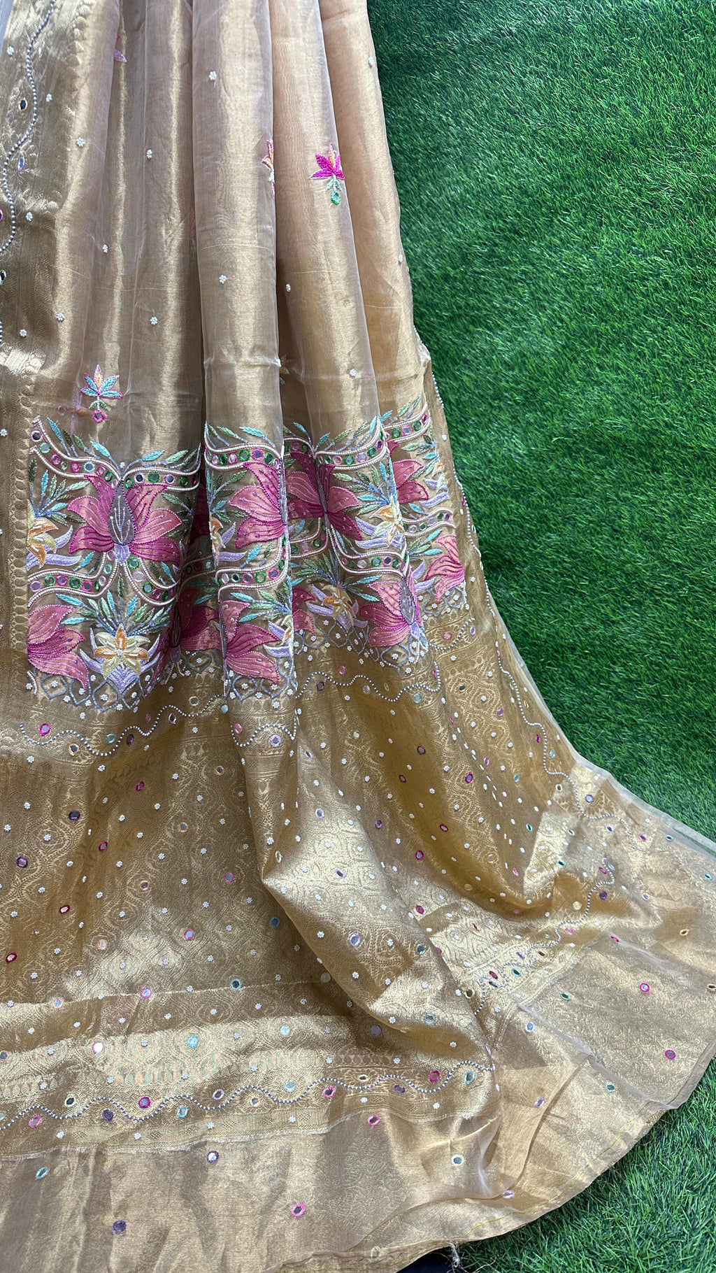 Pure Diamond Tissue Silk Saree