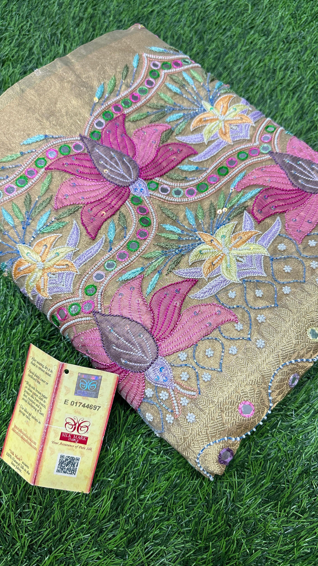 Pure Diamond Tissue Silk Saree