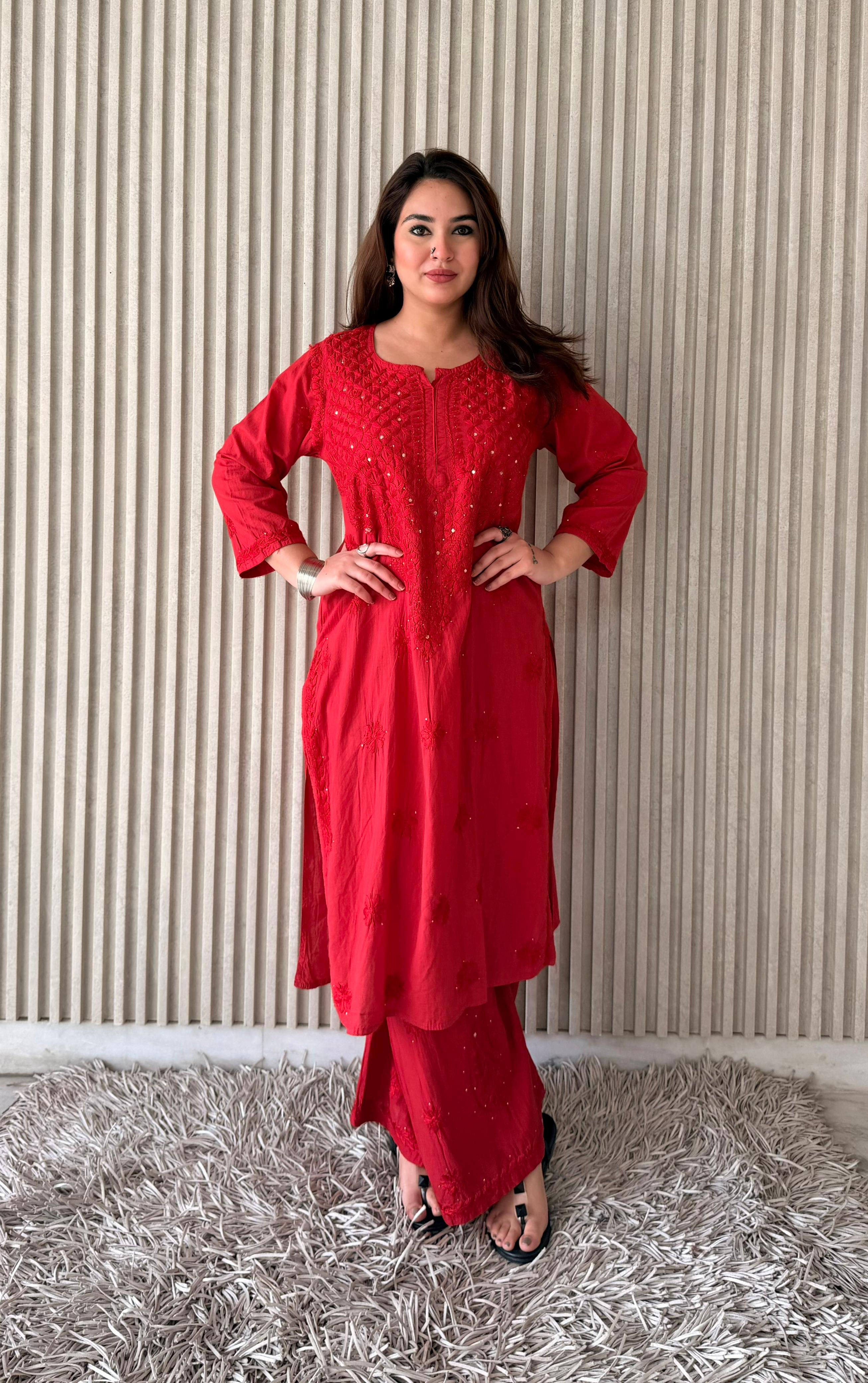 Mal Cotton Kurti Plazzo Set