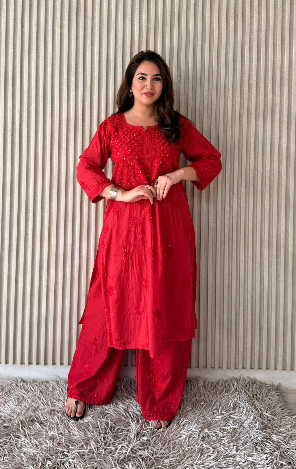 Mal Cotton Kurti Plazzo Set