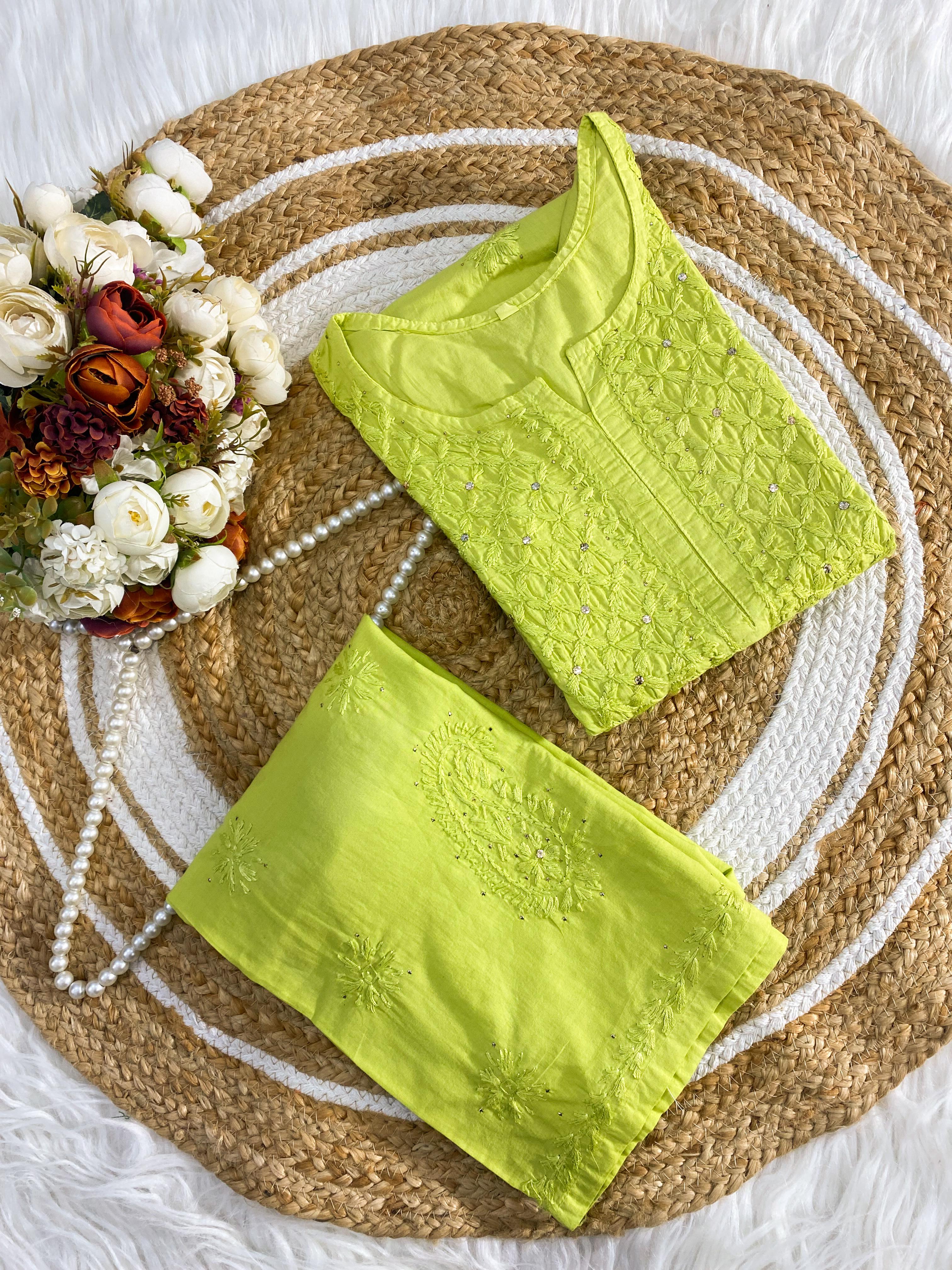 Mal Cotton Kurti Plazzo Set