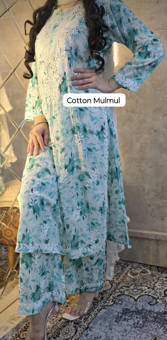 Printed Cotton Mulmul Set (Copy)