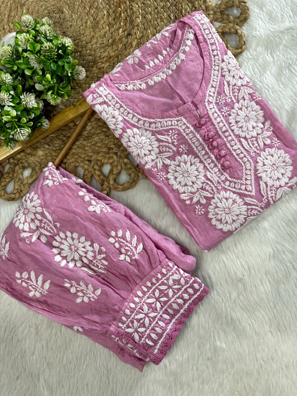 Chanderi Afghani Set