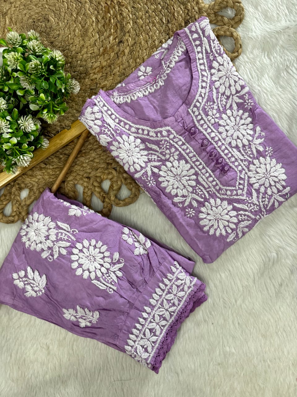 Chanderi Afghani Set