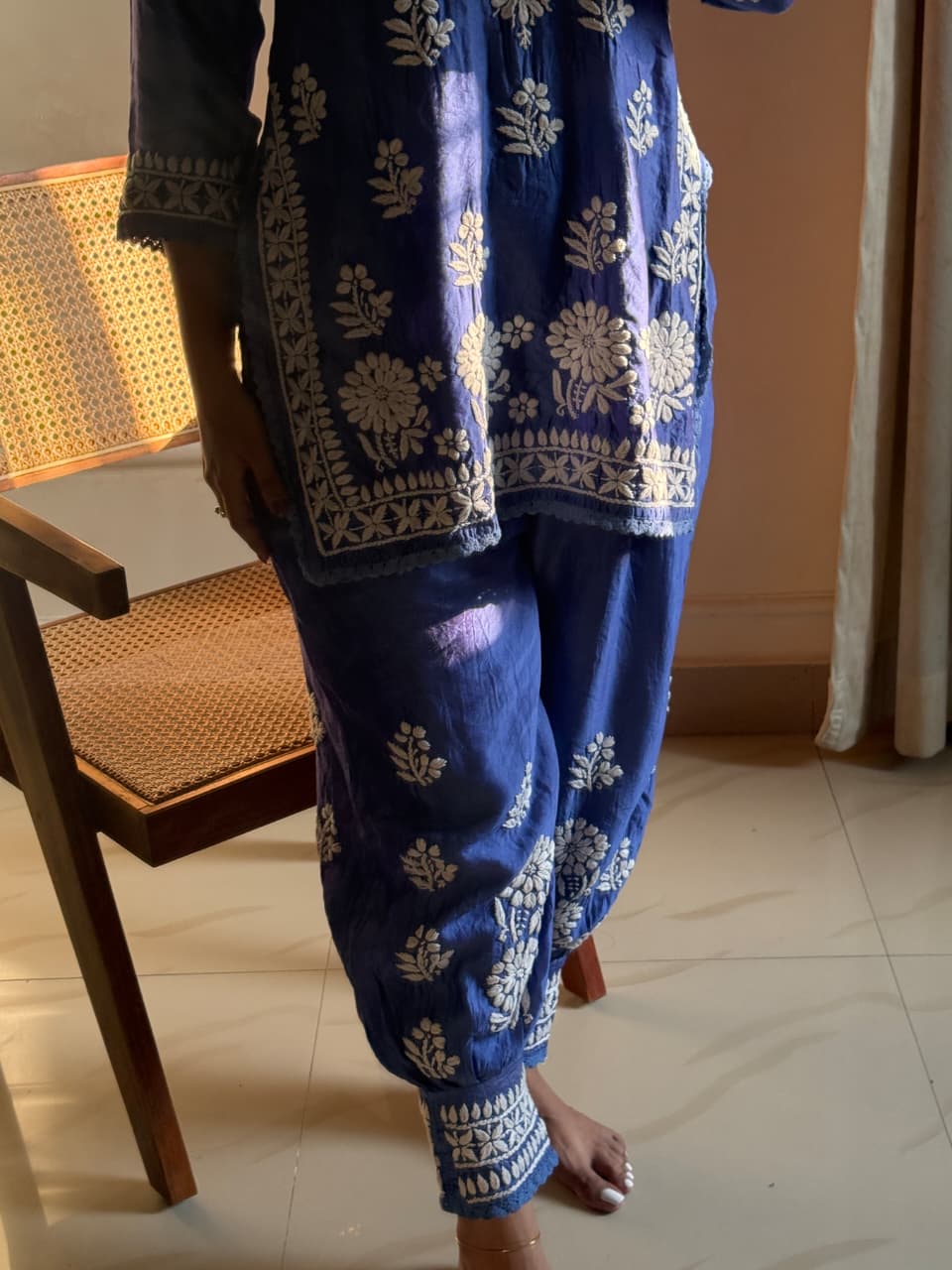 Chanderi Afghani Set