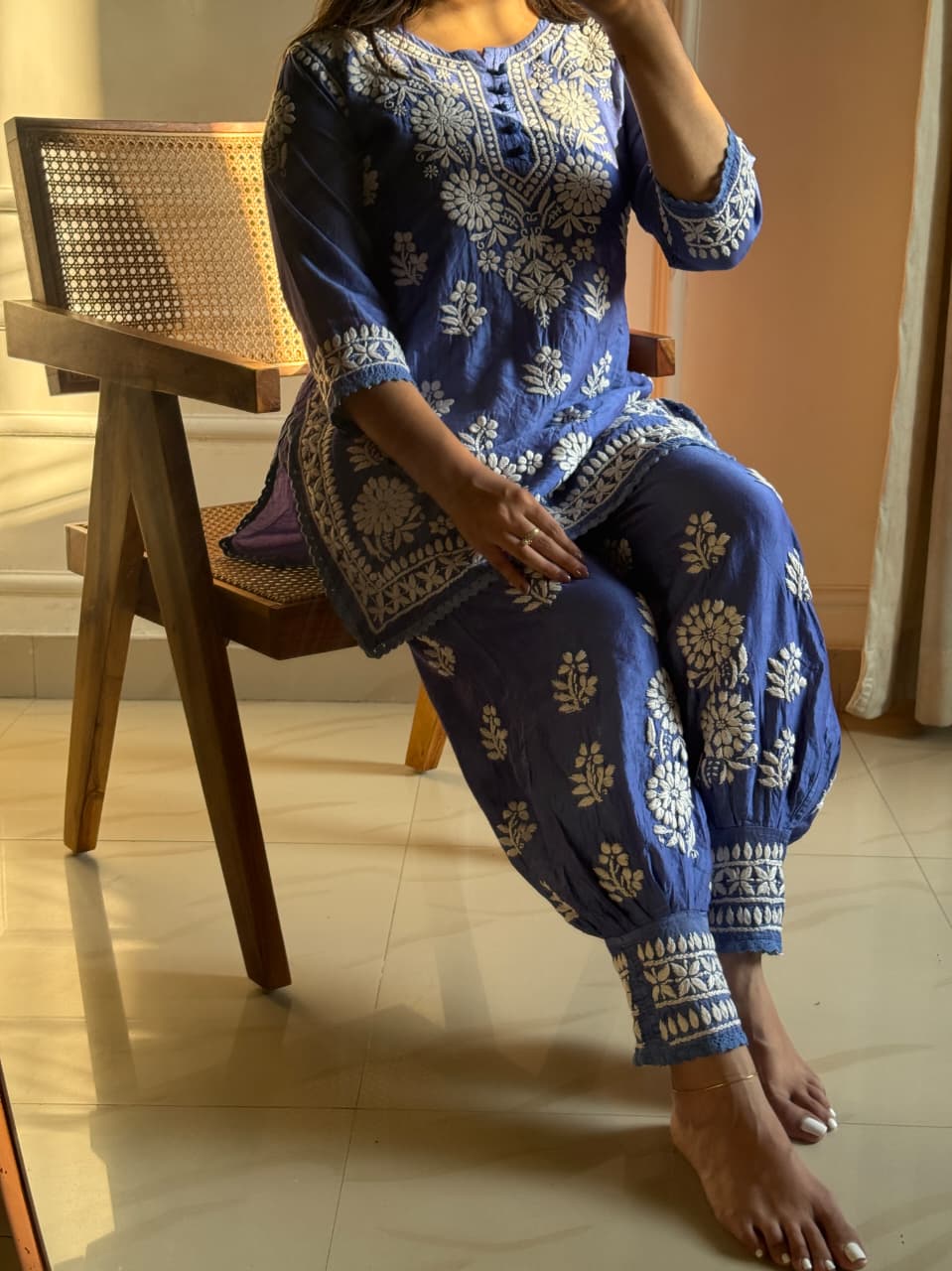 Chanderi Afghani Set