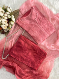 Elegant Chanderi Chikankari Kurti Set with Ombre Dupatta