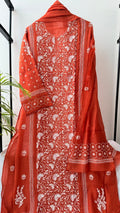 Pure Mulmul Chanderi Suit Set -Semi Stitched