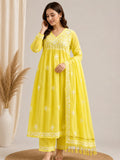 Mulmul Chikankari Gown Dupatta Set