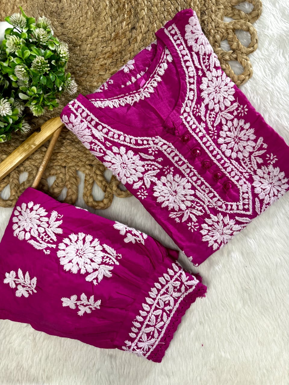 Chanderi Afghani Set