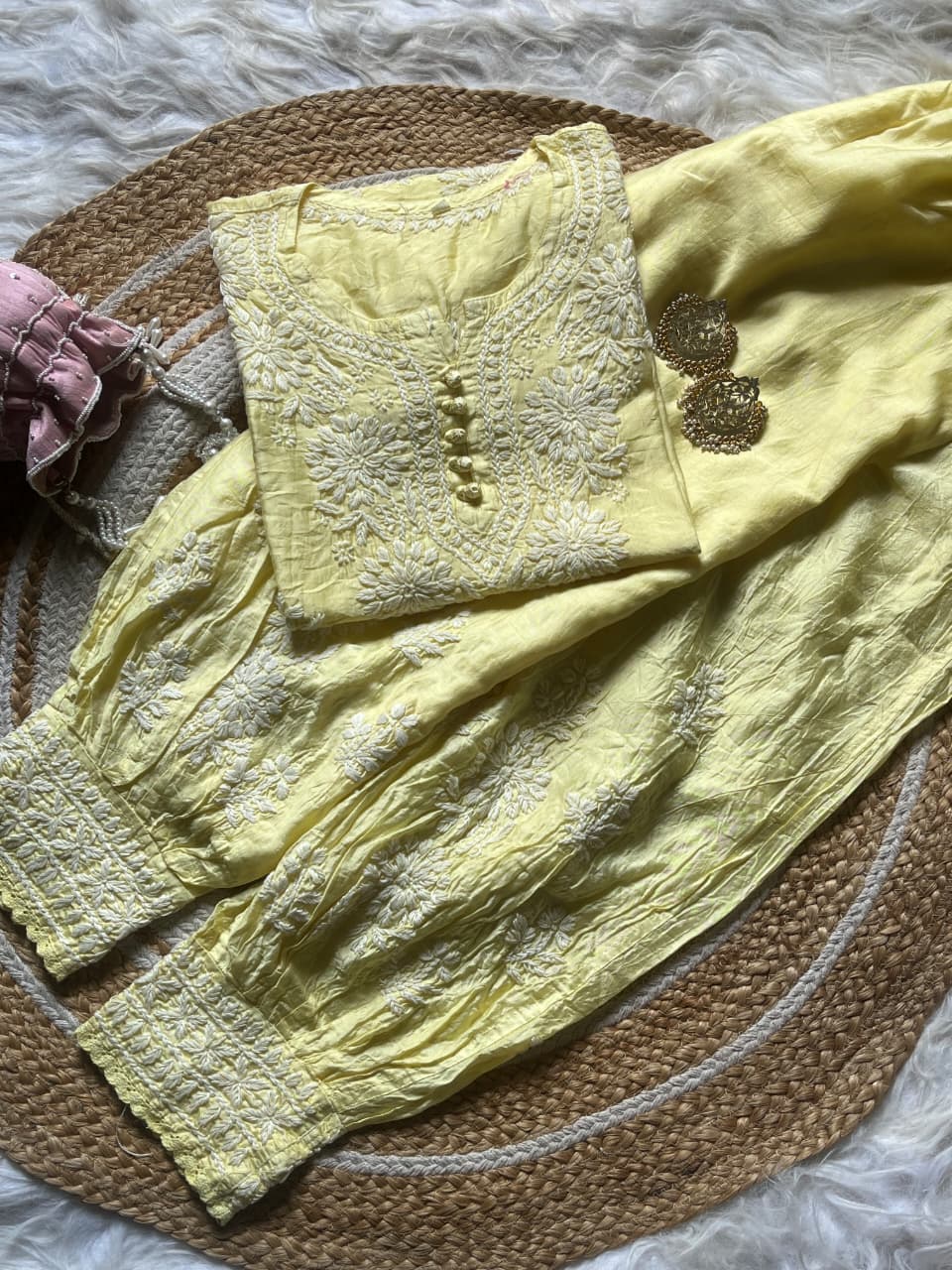Chanderi Afghani Set