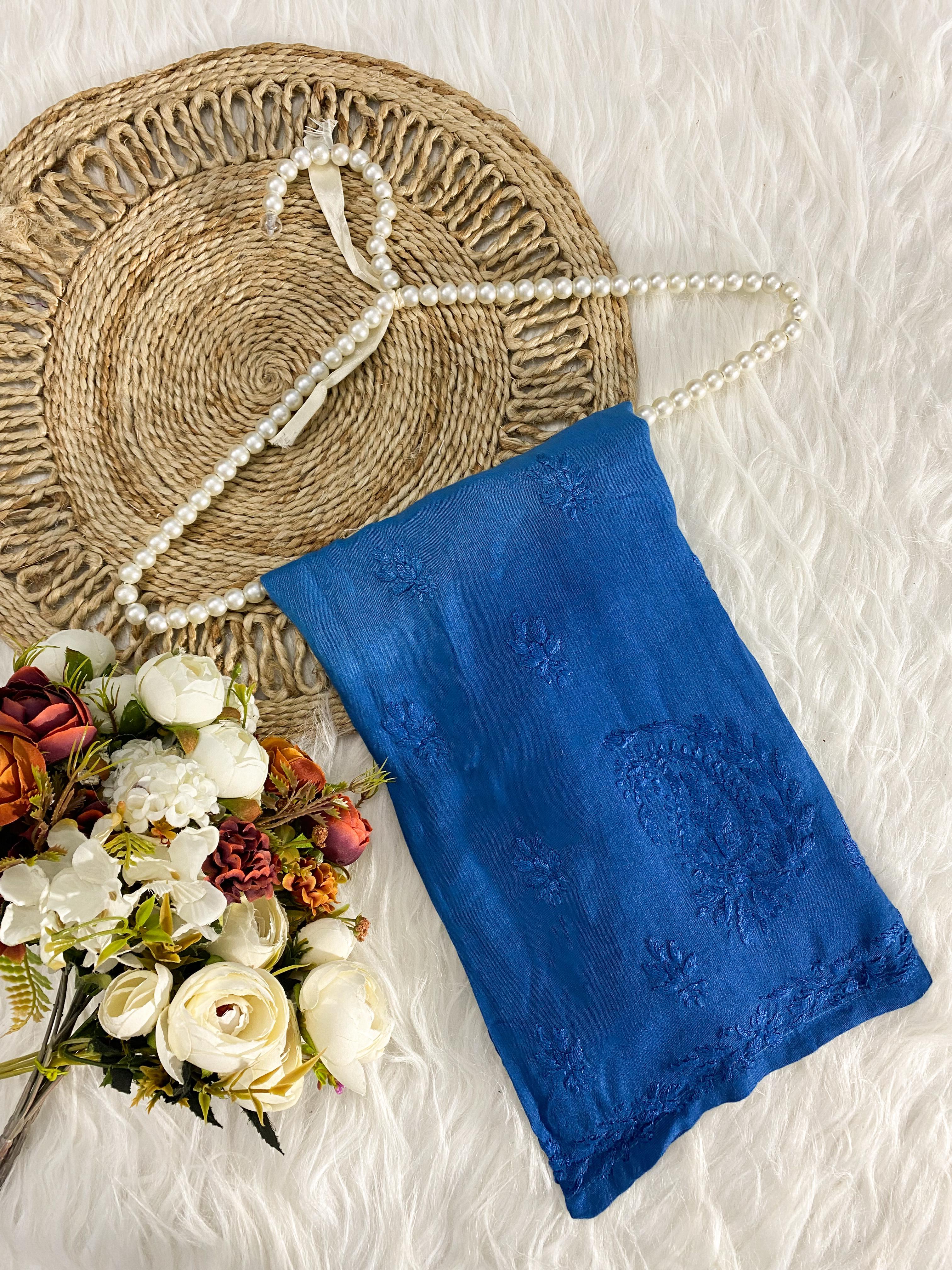 Sufi Soft Rayon 3 Pc Set-Dual Shade BLUE