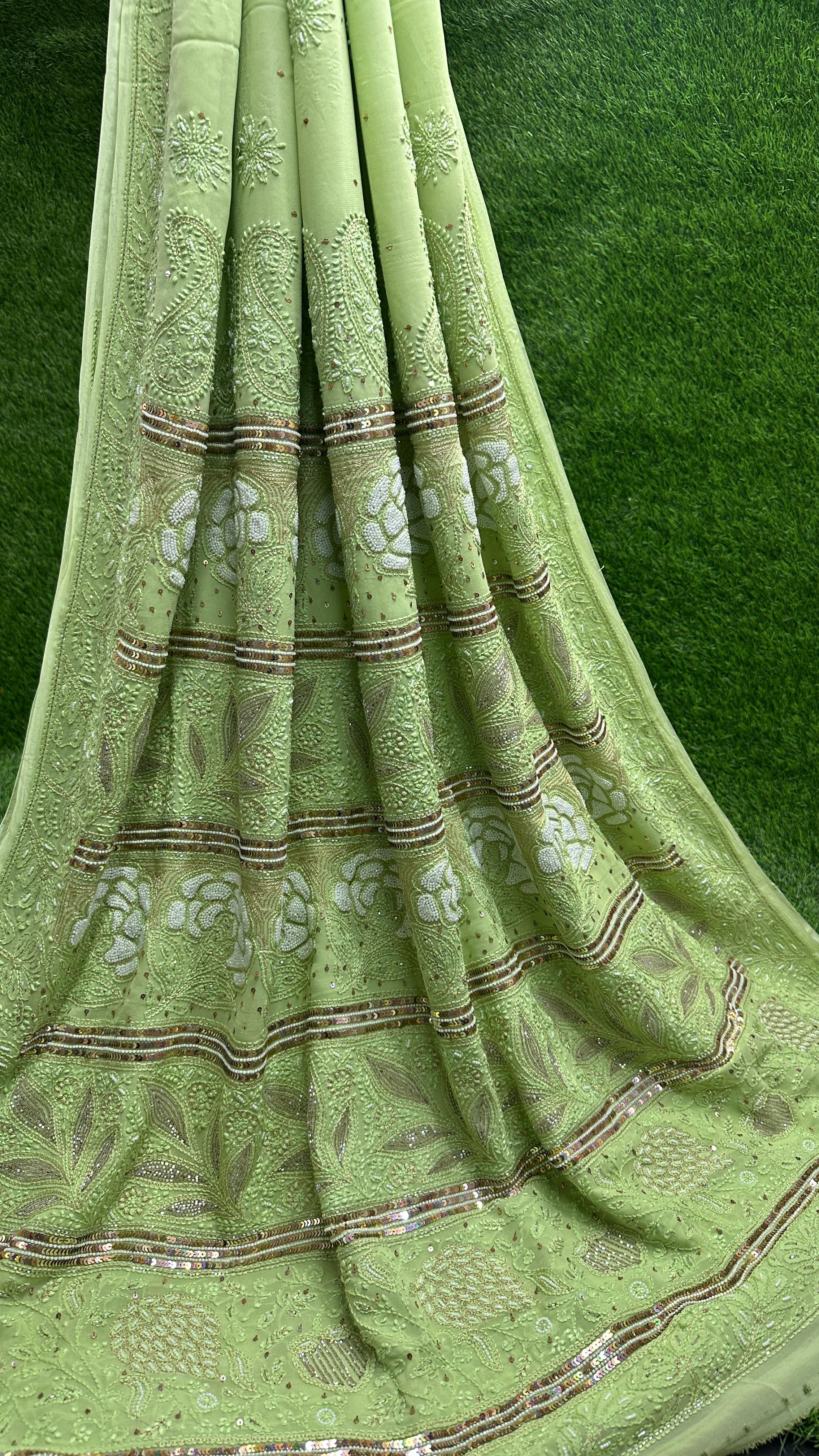Chikankari Viscose Georgette Saree