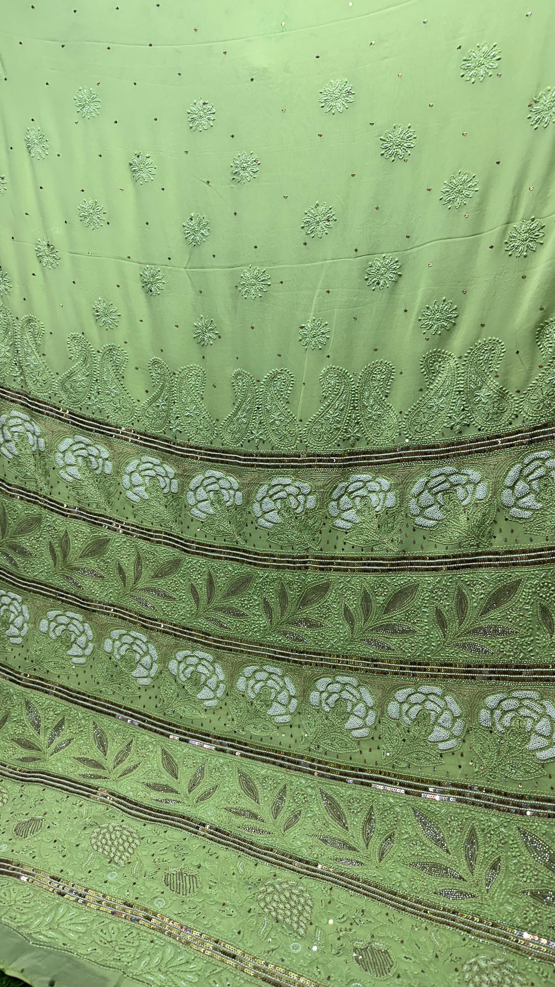 Chikankari Viscose Georgette Saree