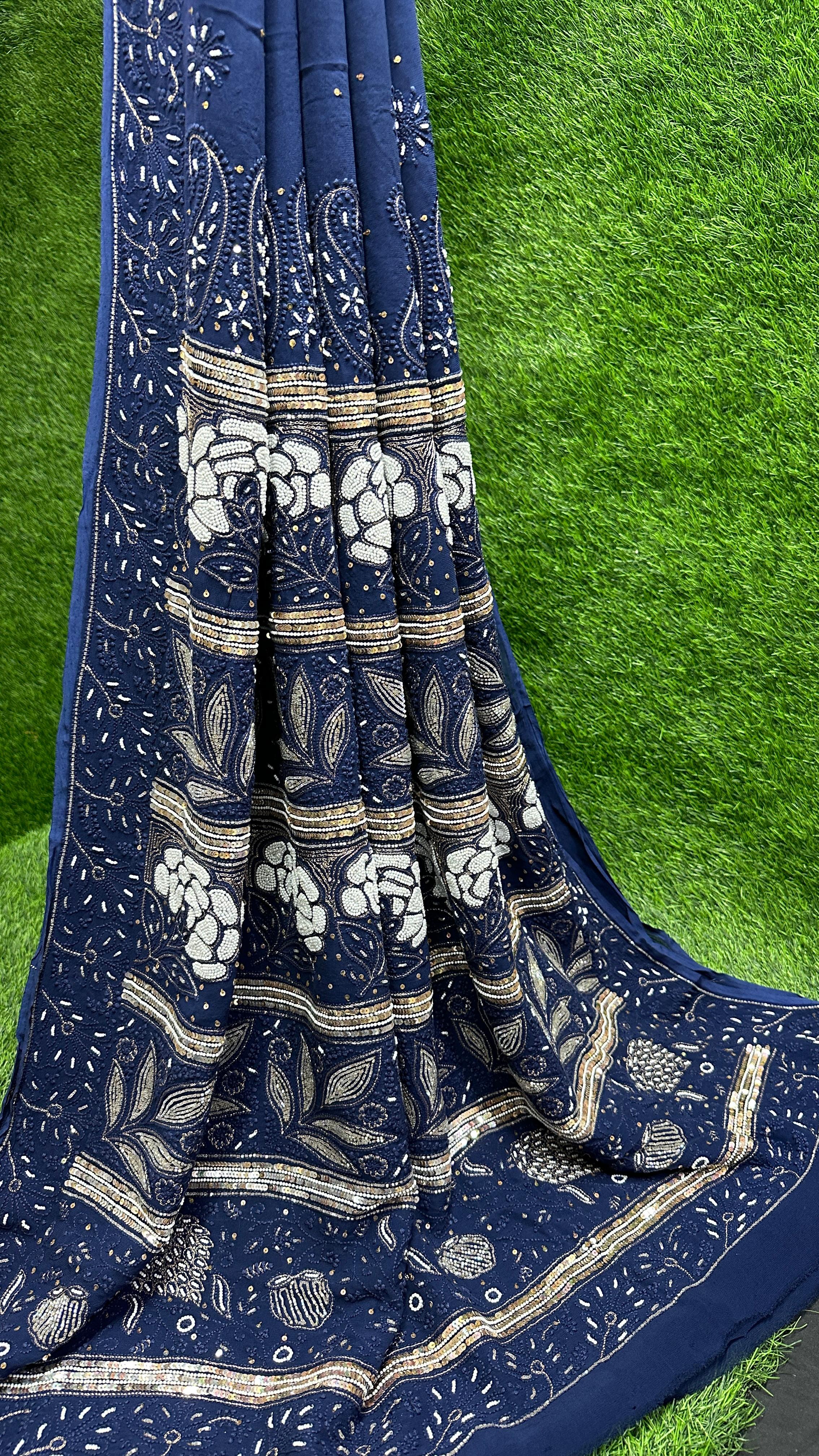 Chikankari Viscose Georgette Saree