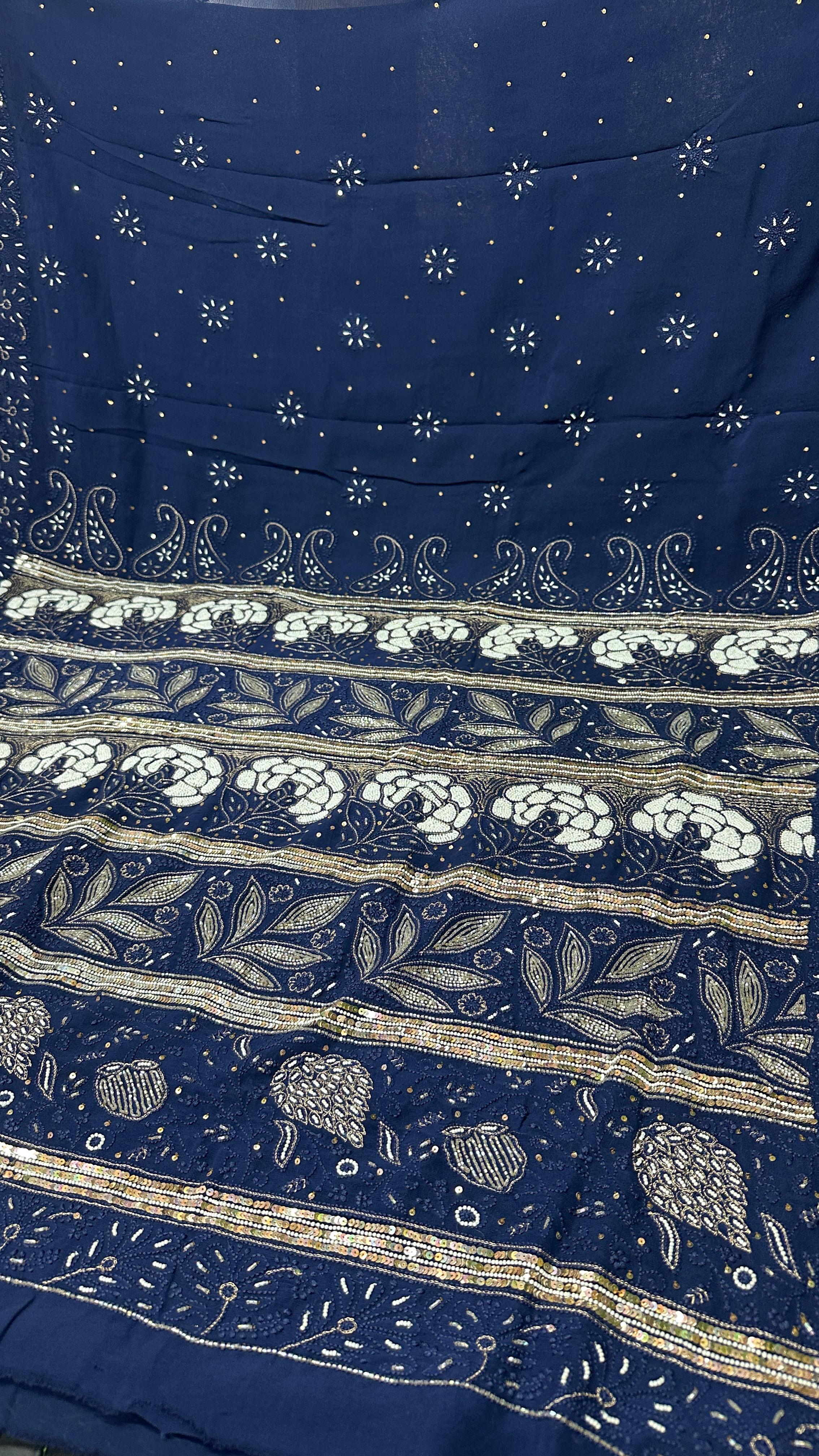 Chikankari Viscose Georgette Saree