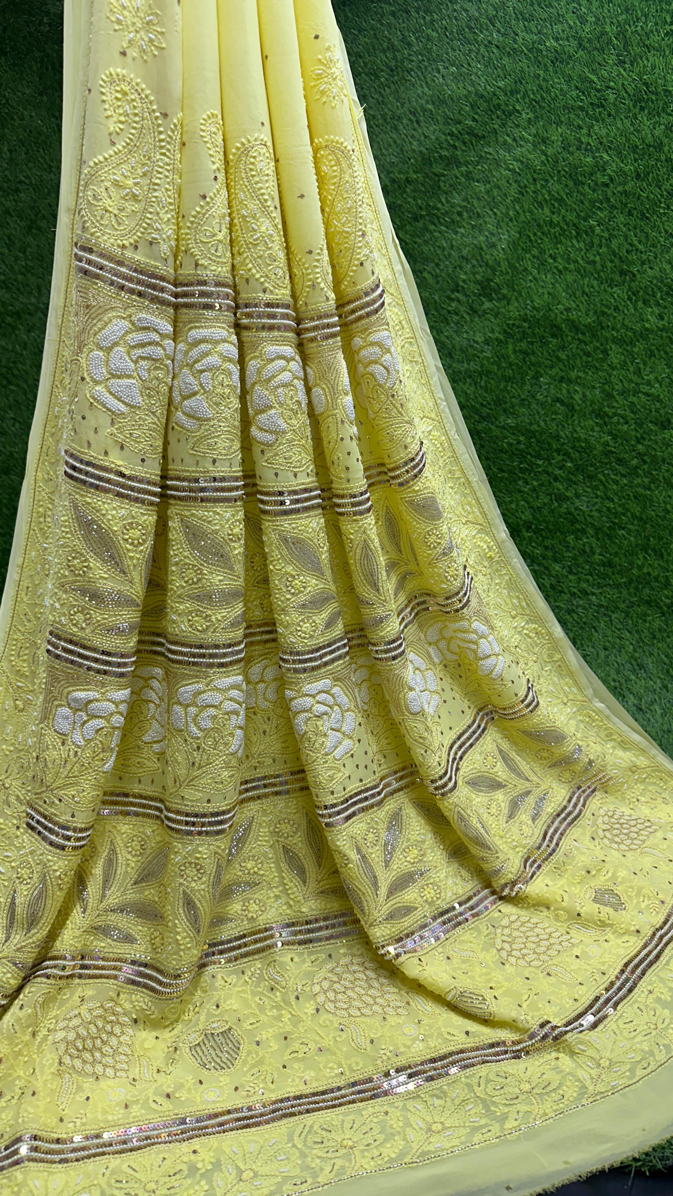 Chikankari Viscose Georgette Saree