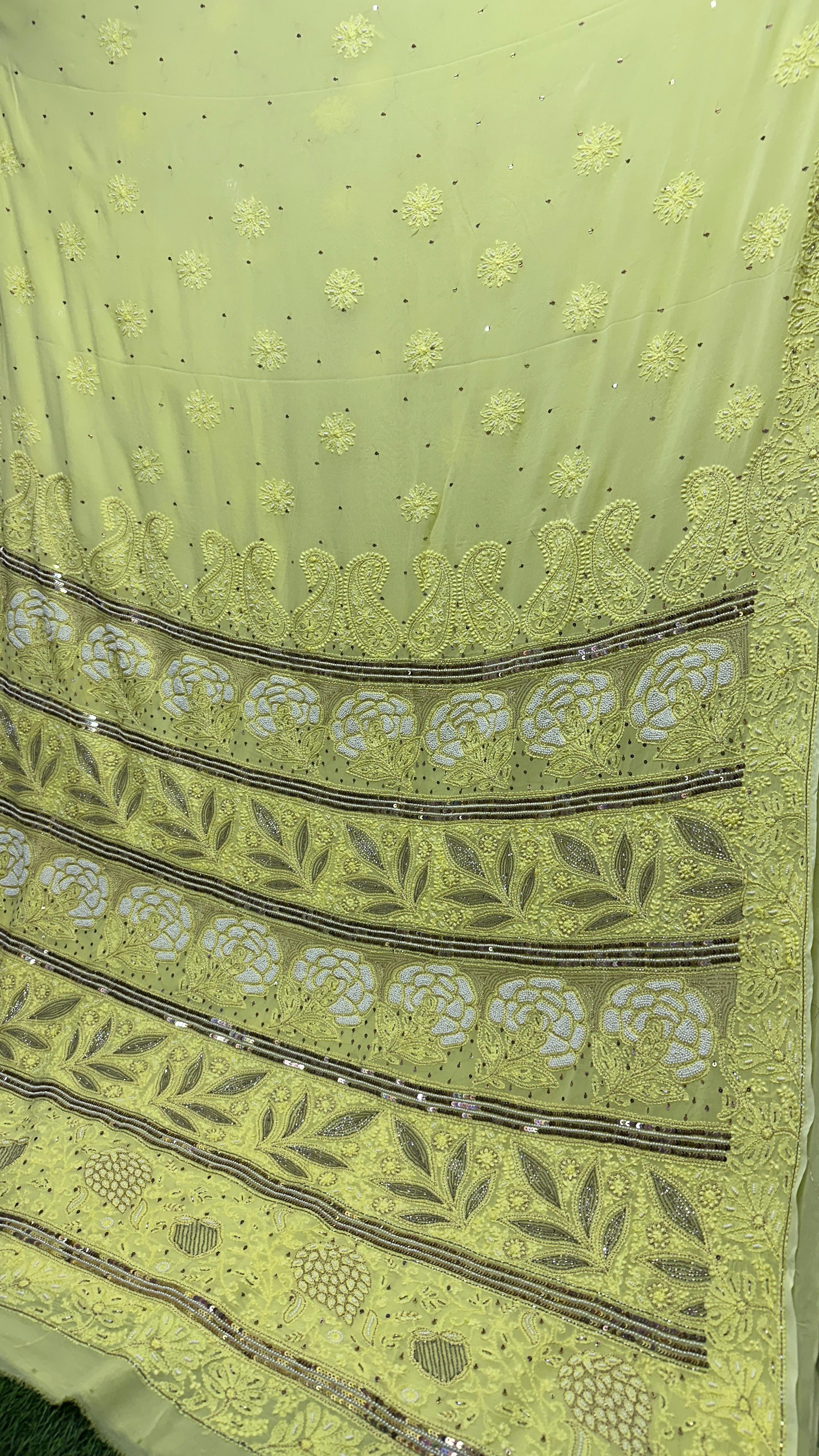 Chikankari Viscose Georgette Saree