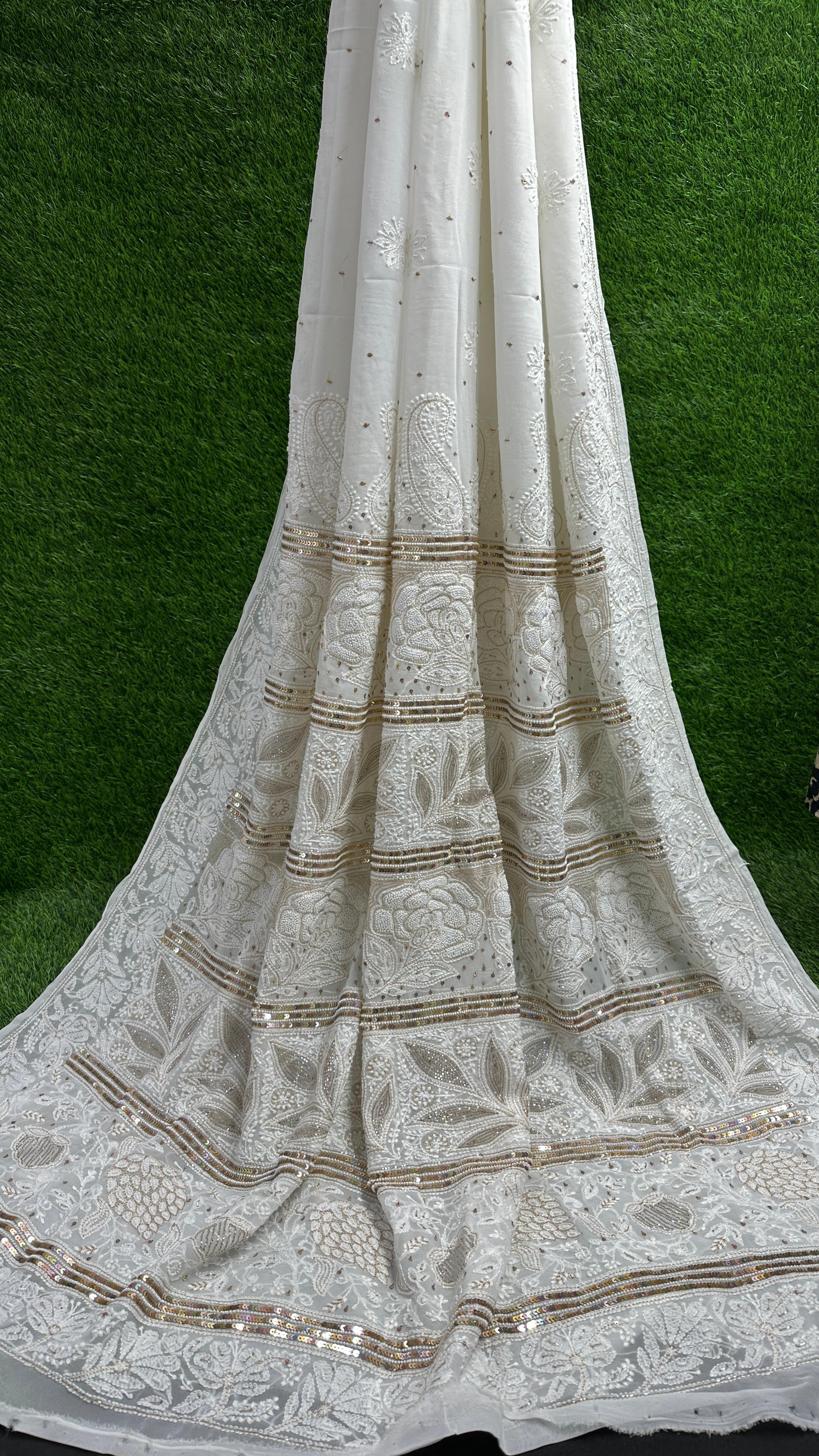 Chikankari Viscose Georgette Saree
