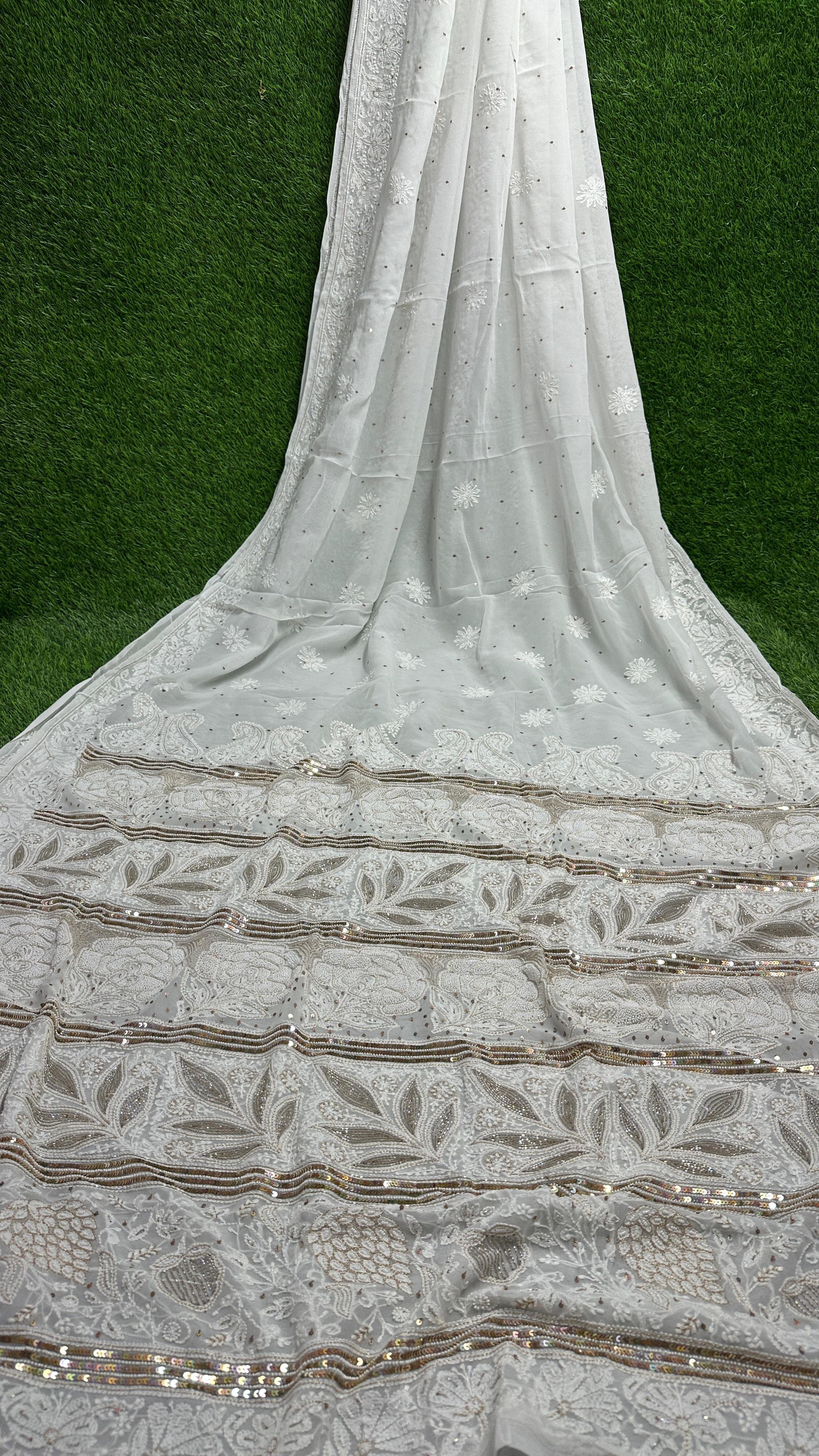 Chikankari Viscose Georgette Saree