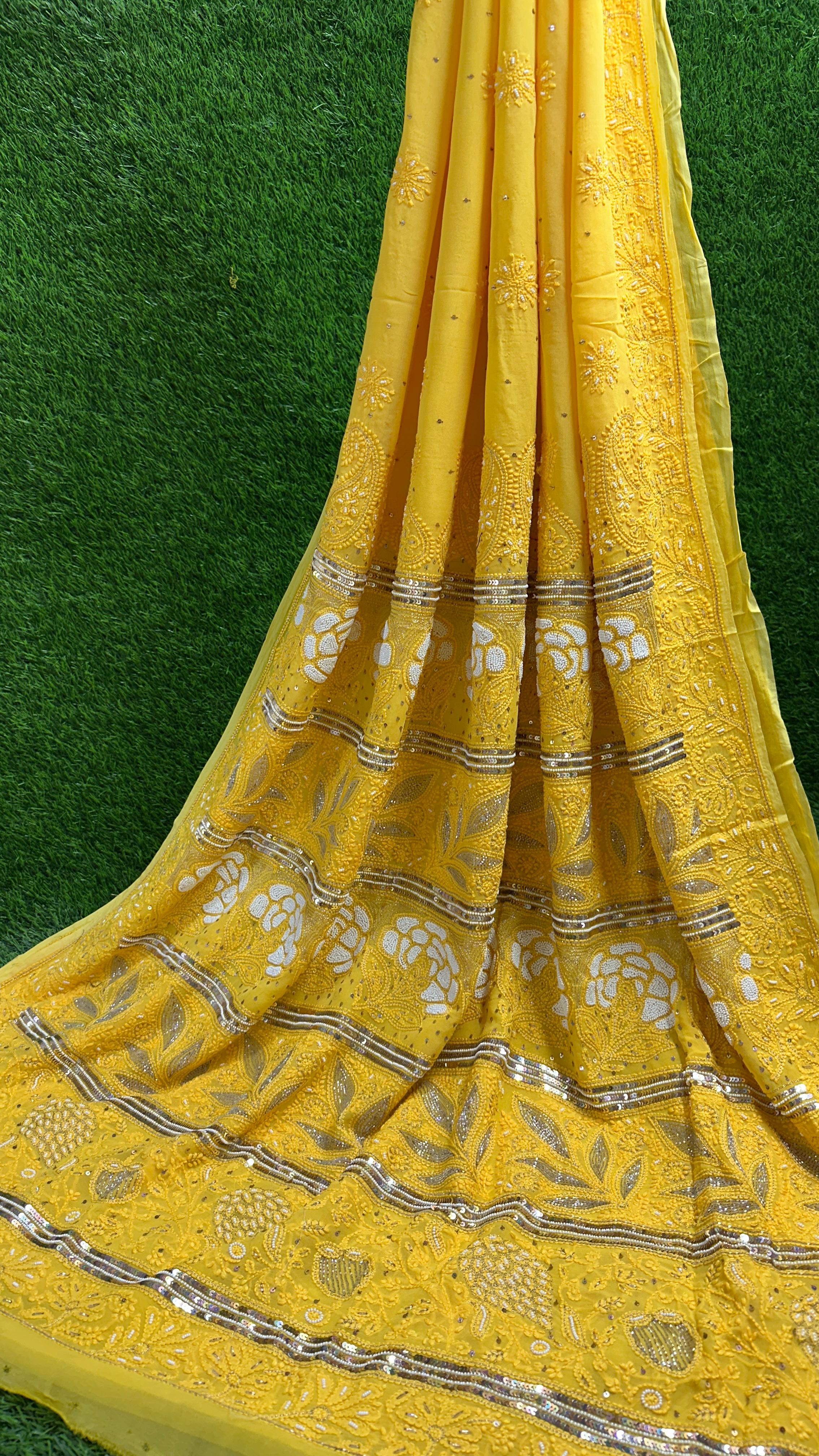 Chikankari Viscose Georgette Saree