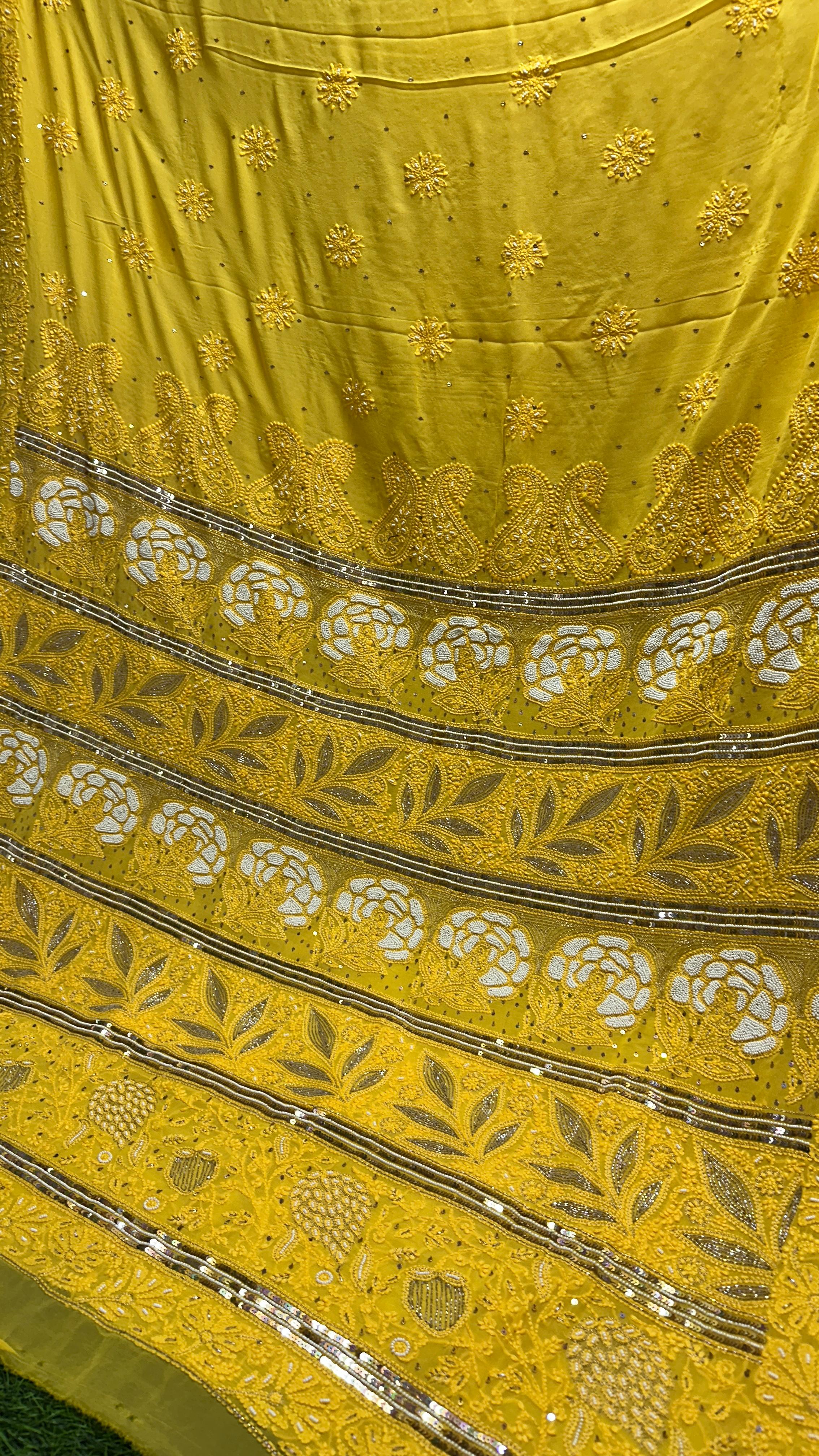 Chikankari Viscose Georgette Saree