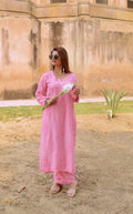 Chanderi  Kurti with Afghani Salwar Set