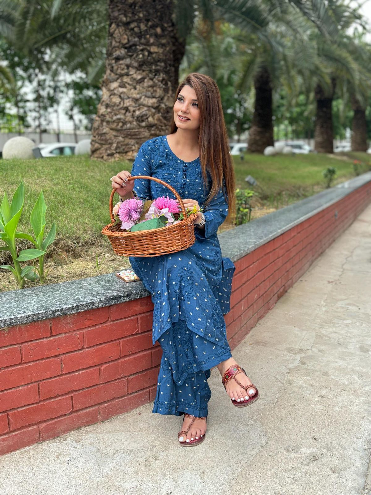 Self Bootie Chanderi Silk  Cord Set – Kurti & Plazo