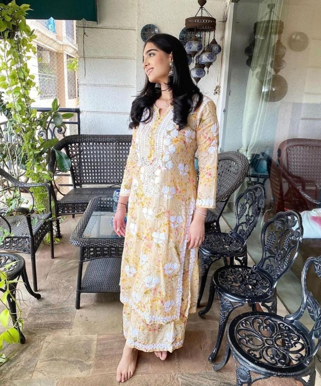 Meher Cotton Mulmul Kurti Plazo Set