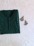 Roohani Dobby Cotton Chikankari Kurti