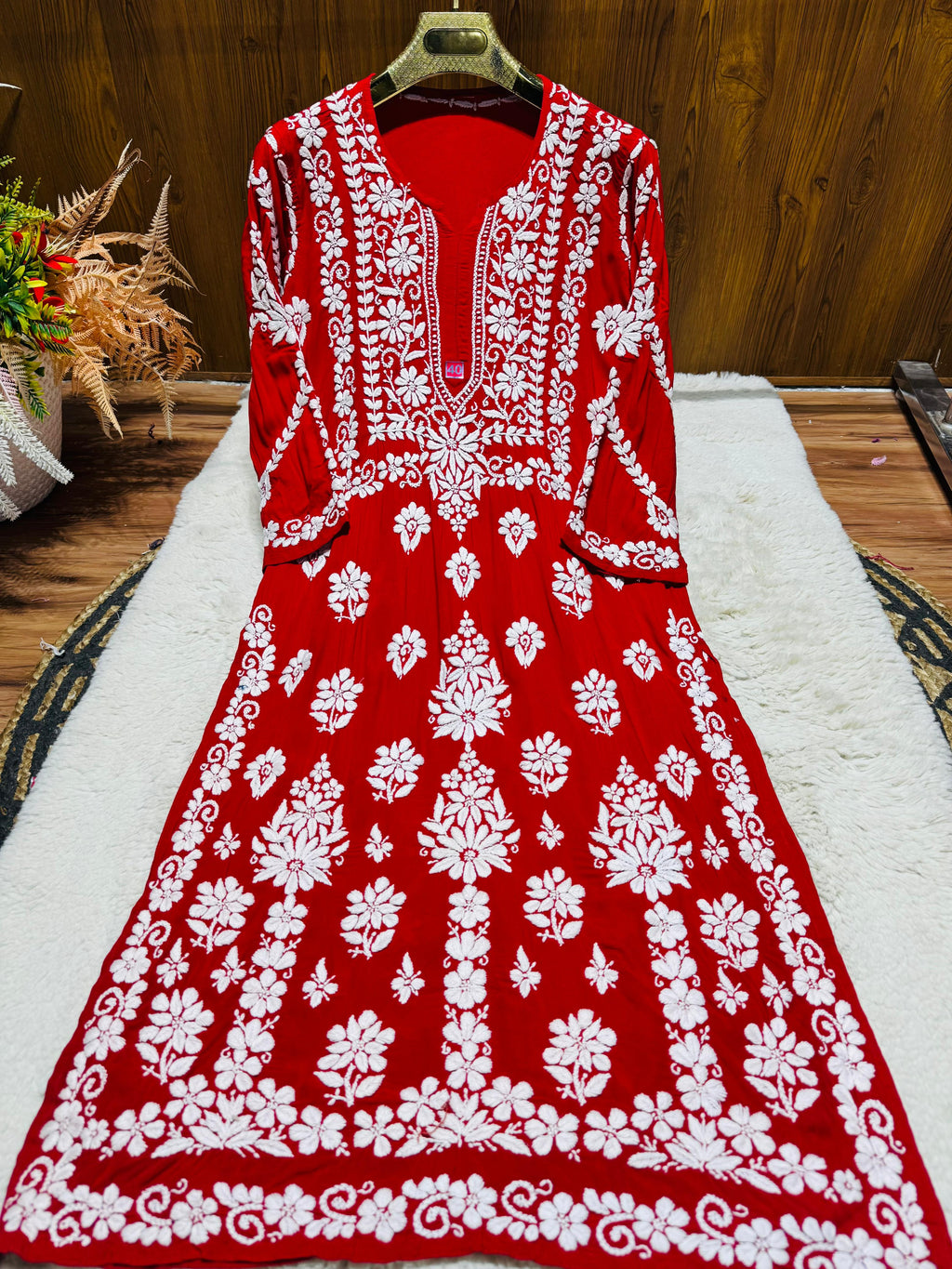 Aabroo Modal Chikankari Kurti