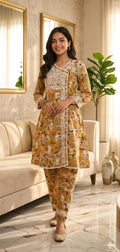 Mulmul Cotton Angarakha Pant Set